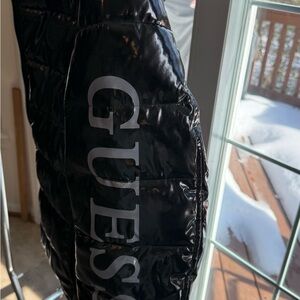 Guess Shiny Black Puffer Jacket